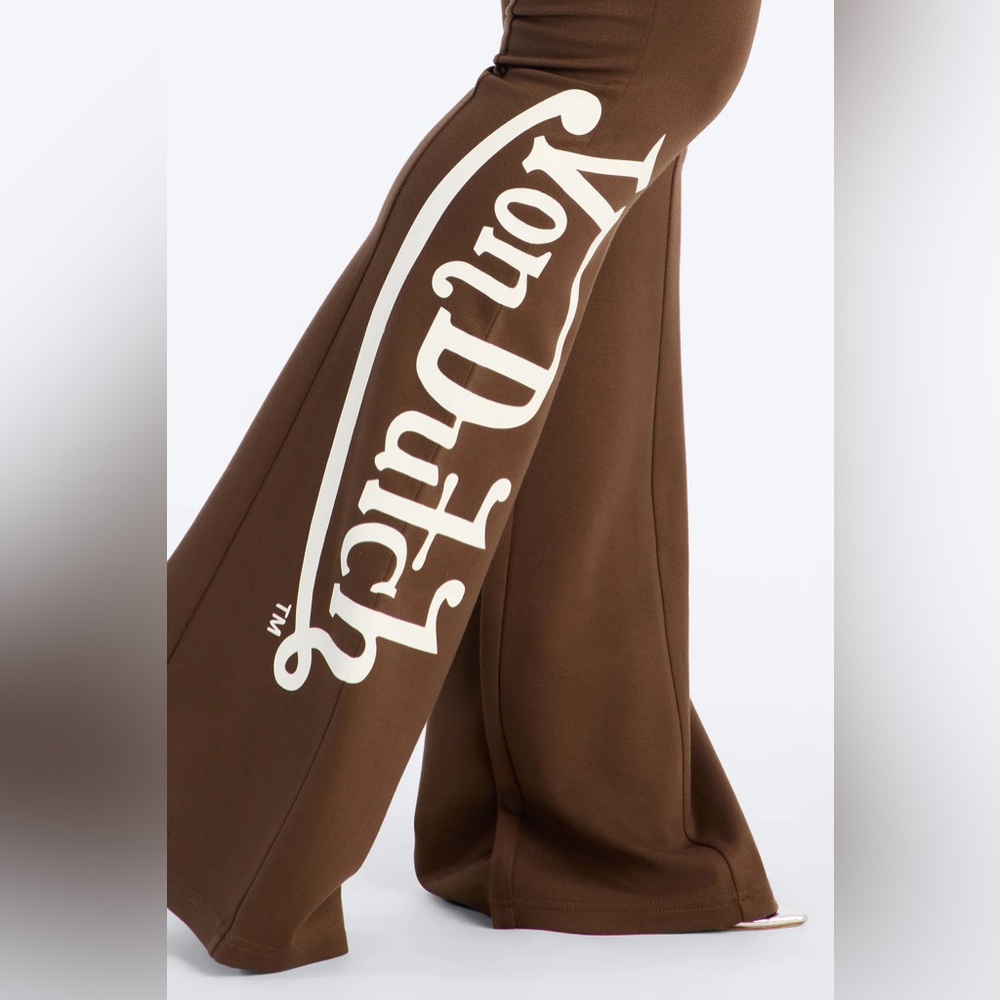 Von Dutch Brown Lace-Up Flare Pants - Picture 2 of 2